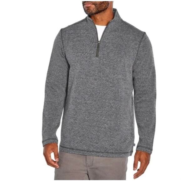 GAP Men’s Quarter Zip Up Pullover Sweater Dark Shadow Size Small Office Casual - Picture 1 of 5
